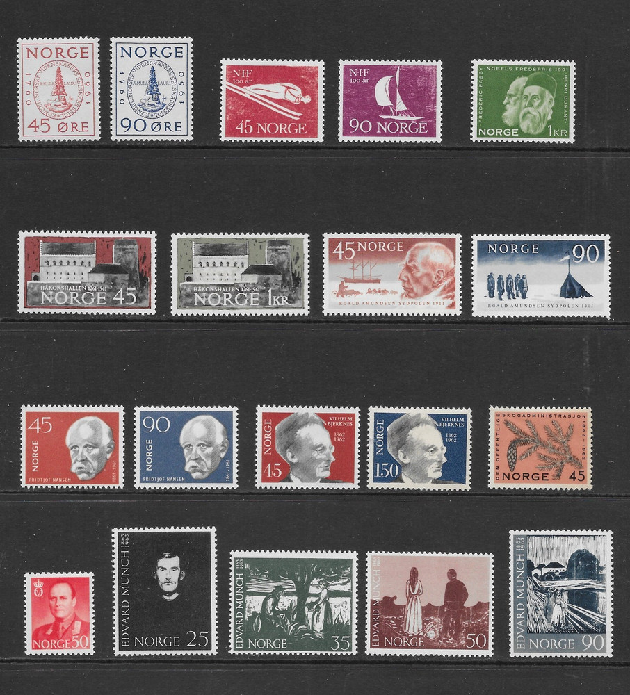 NORWAY - OUTSTANDING MINT NEVER HINGED ISSUES   1960 - 1963