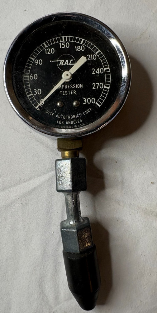 Rite Autotronics Crop. (RAC) Vintage Compression Tester53902 Untested