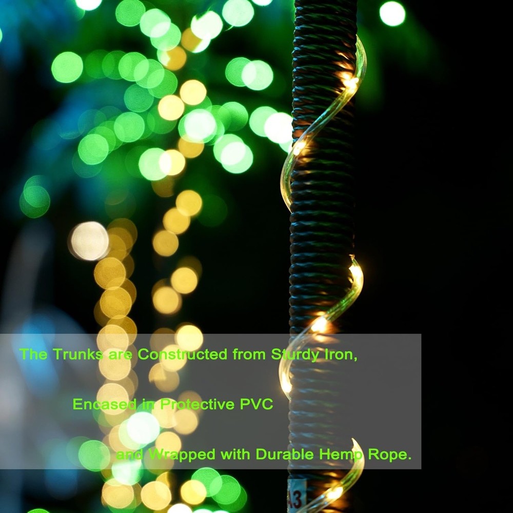 SOSHOT 7FT Lighted Artificial Palm Tree 260 LED