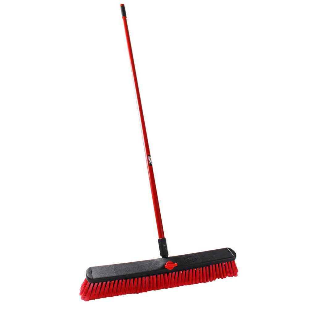 Libman 24in. Multi-Surface Push Broom, 60in.L Handle, Model# 805