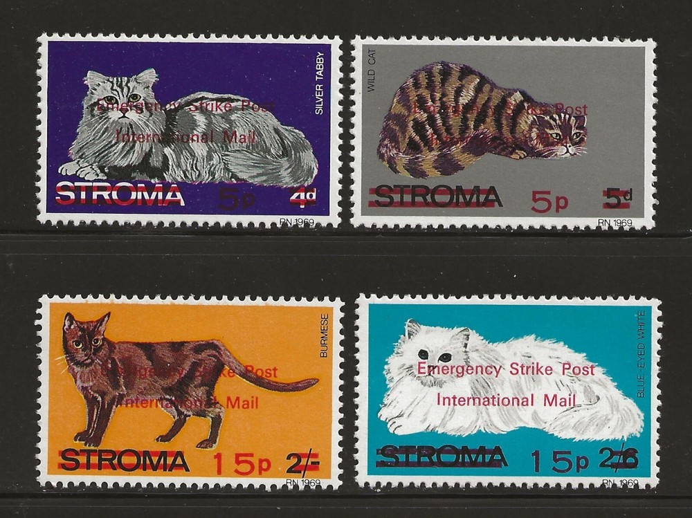 STROMA - Emergency Strike Post International Mail - cats, 4 different, MNH