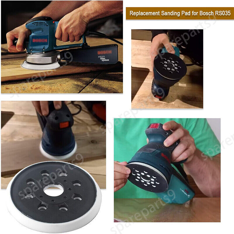 5" 8 Hole Hook & Loop Sander Pad For Bosch GEX125-1A PEX200A PEX220 PEX220AE