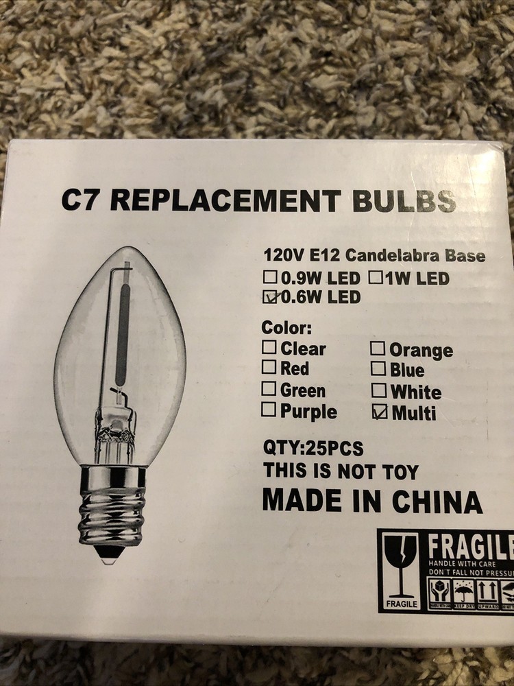 C7 Replacement Bulbs Multicolor - 23 Included