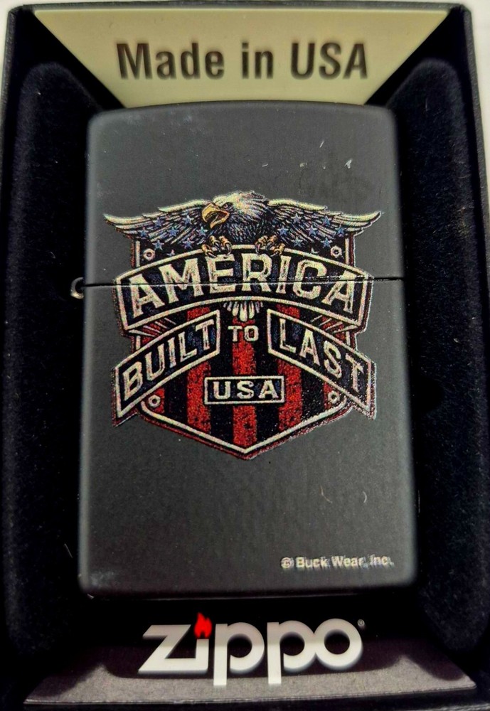 Sharp Patriotic America Built To Last Zippo Lighter