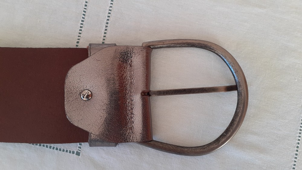 Leather conbipel belt