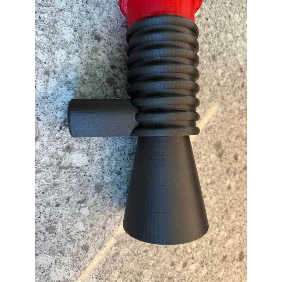 Black 3D Printed Star Wars Lego Blaster with Red Stud-Pew Pew!
