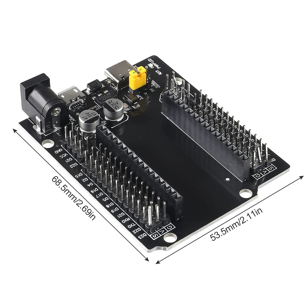 5Pcs ESP32 Development Board GPIO Breakout Board 30Pin Type-C Micro USB Dual ...