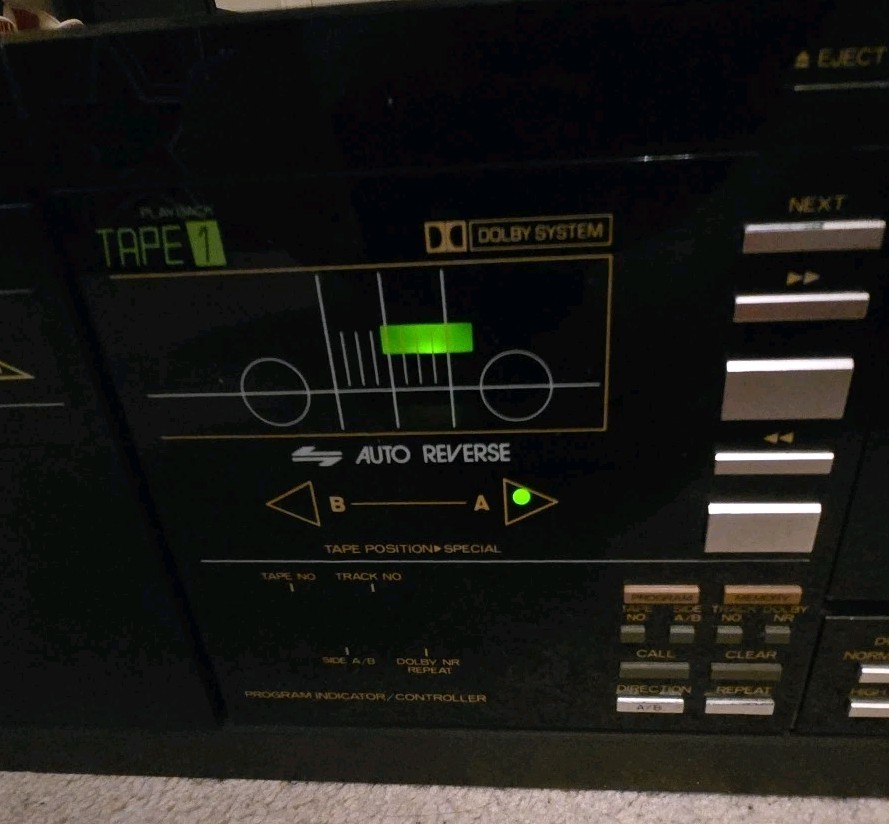 Mitsubishi Double Cassette Deck DT-156, 7 Cassette Auto Changer Read Description