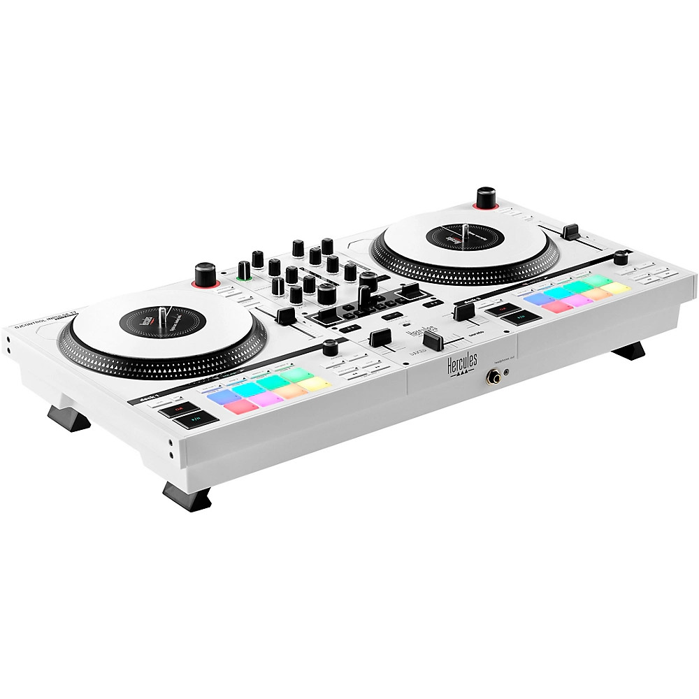 Hercules DJ DJControl Inpulse T7 2-Channel Motorized DJ Controller in LE White
