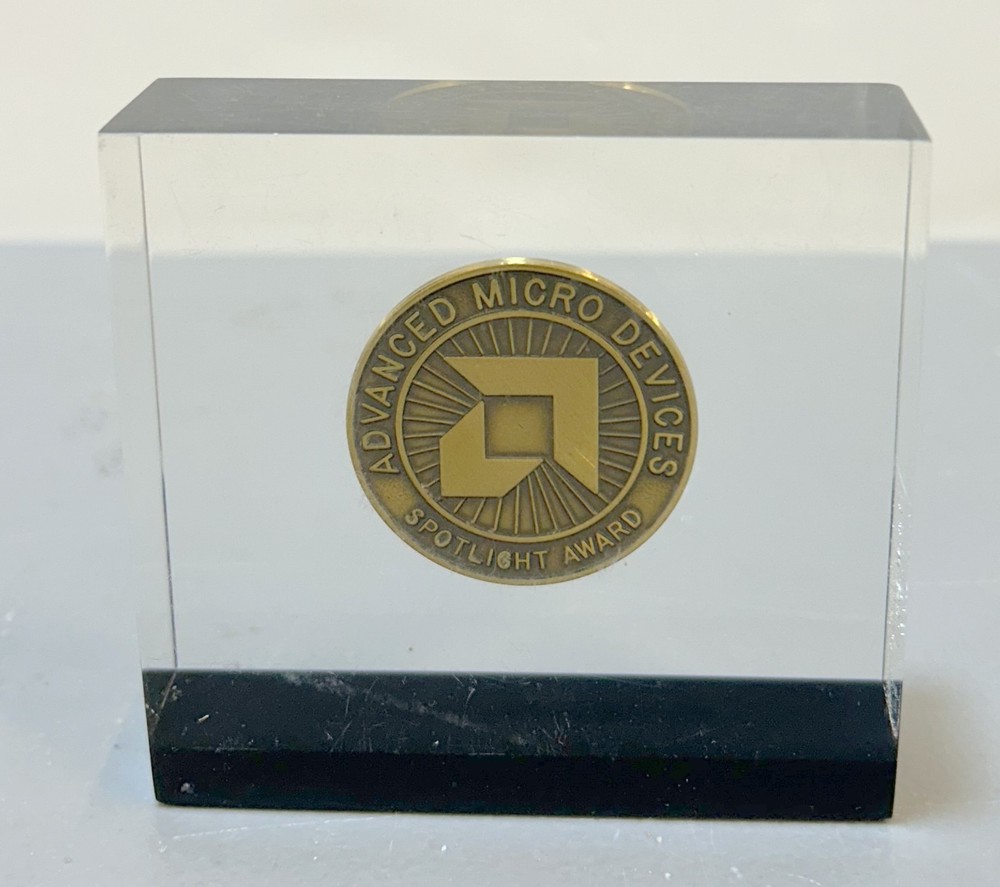 Promotional Item Advanced Micro Devices Spotlight Award 3 1/2" Square