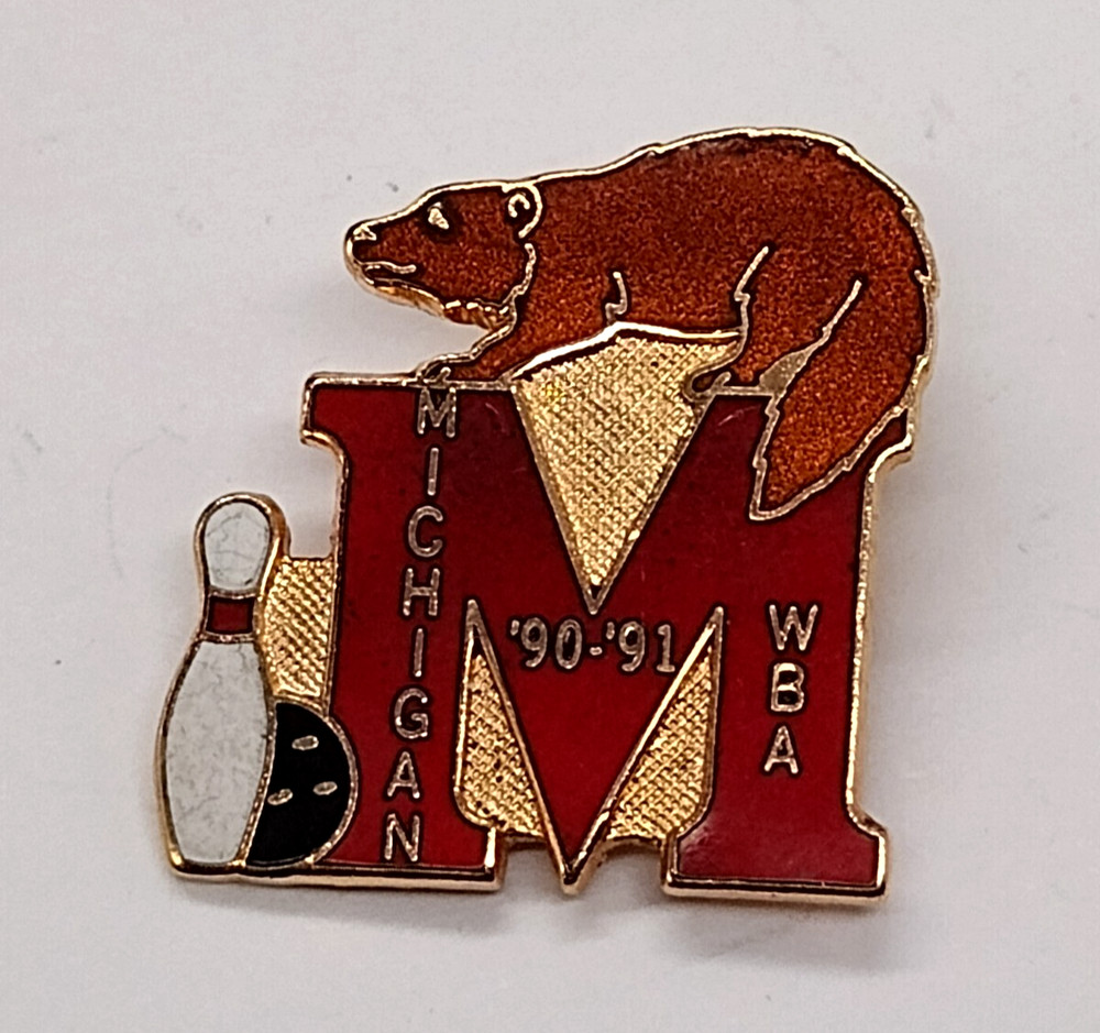 MICHIGAN WBA '90-'91 Bowling Lapel Pin