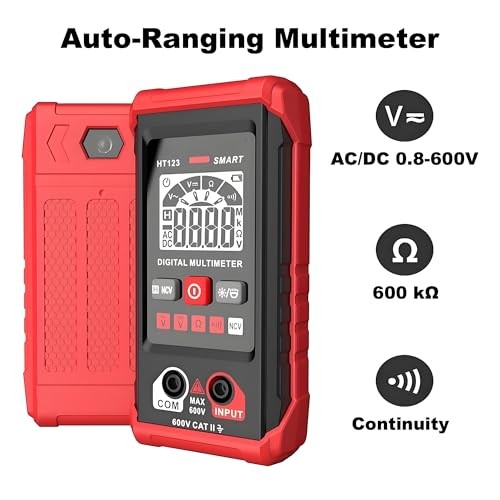 HT123 Digital Multimeter, Automatic AC DC Voltmeter, Non Contact Voltage