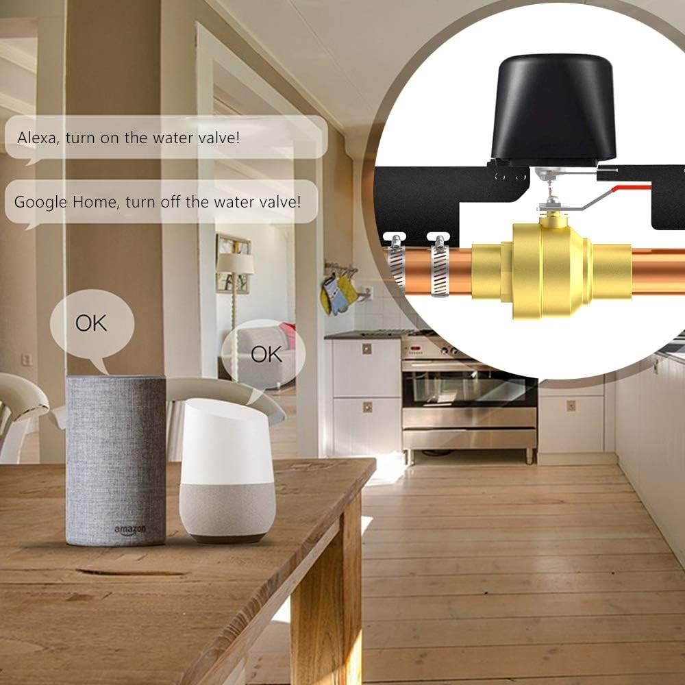 Compact Smart Water Valve with Remote Control - Compatible with iOS/Android