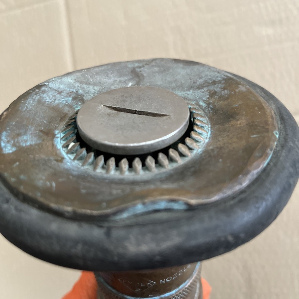 Vintage Brass Fire Hose Nozzle Fyrex Adjustable Nozzle See Image