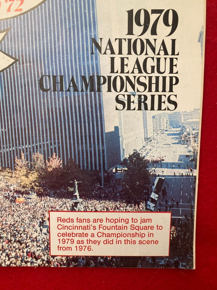 1979 NLCS Program Cincinnati Reds vs Pittsburgh Pirates Stargell Bench Morgan