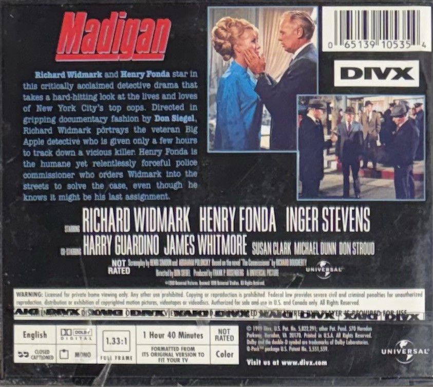 Madigan DIVX format (1999)