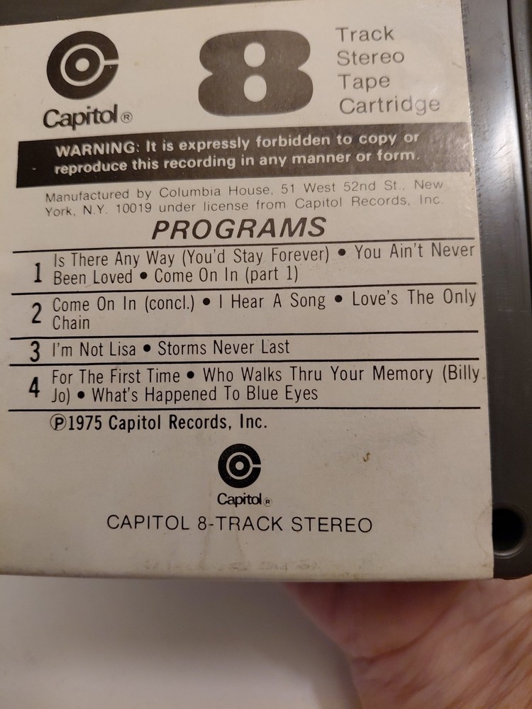 Jessi Colter 8 Track Untested