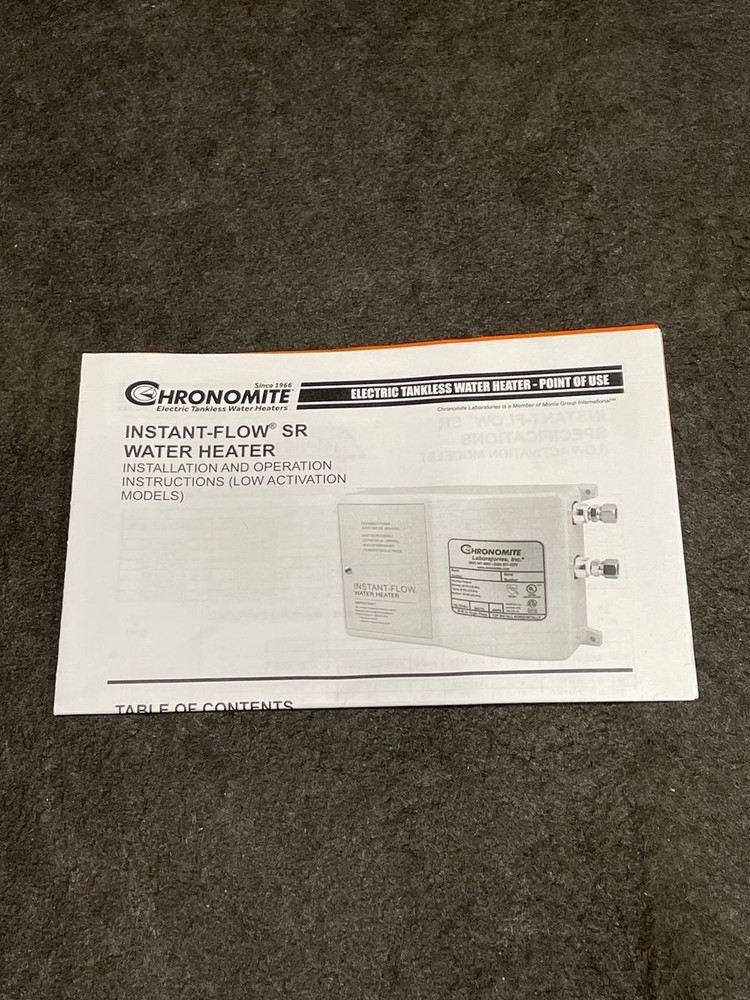 CHRONOMITE SR-30L/120-1 Instant-Flow 120V Electric Tankless Water Heater