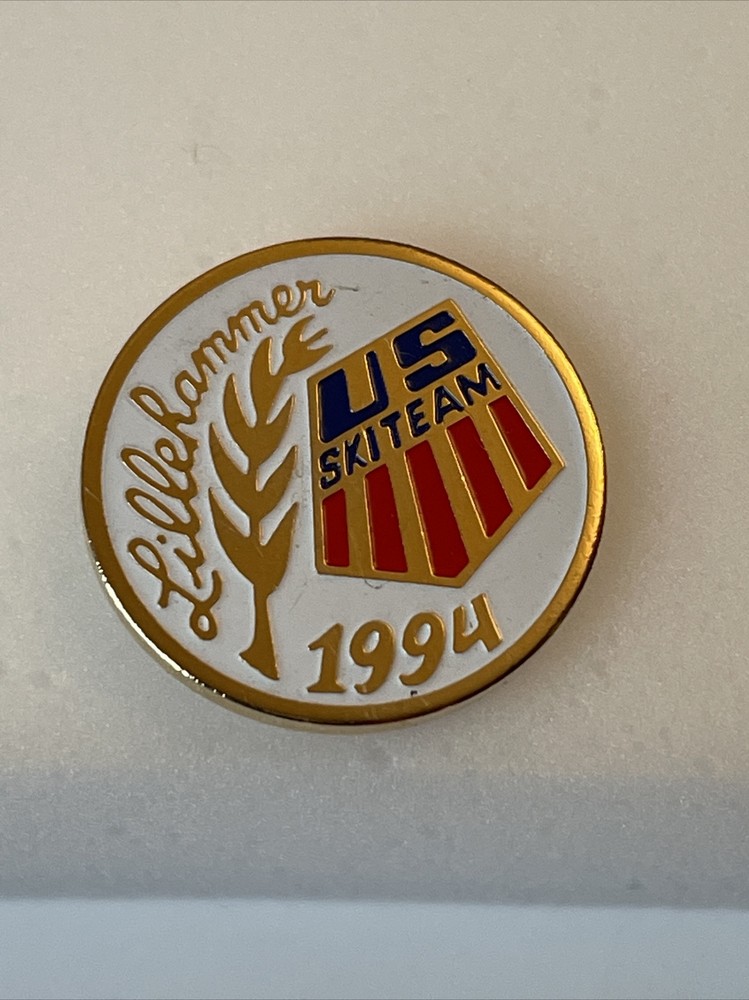 1994 Lillihammer Olympics Pin - US Ski Team Pinback Button