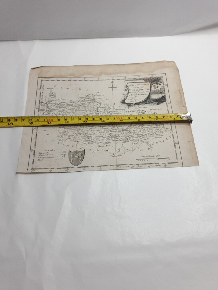 Antique Map of Berkshire , interior design, old paper