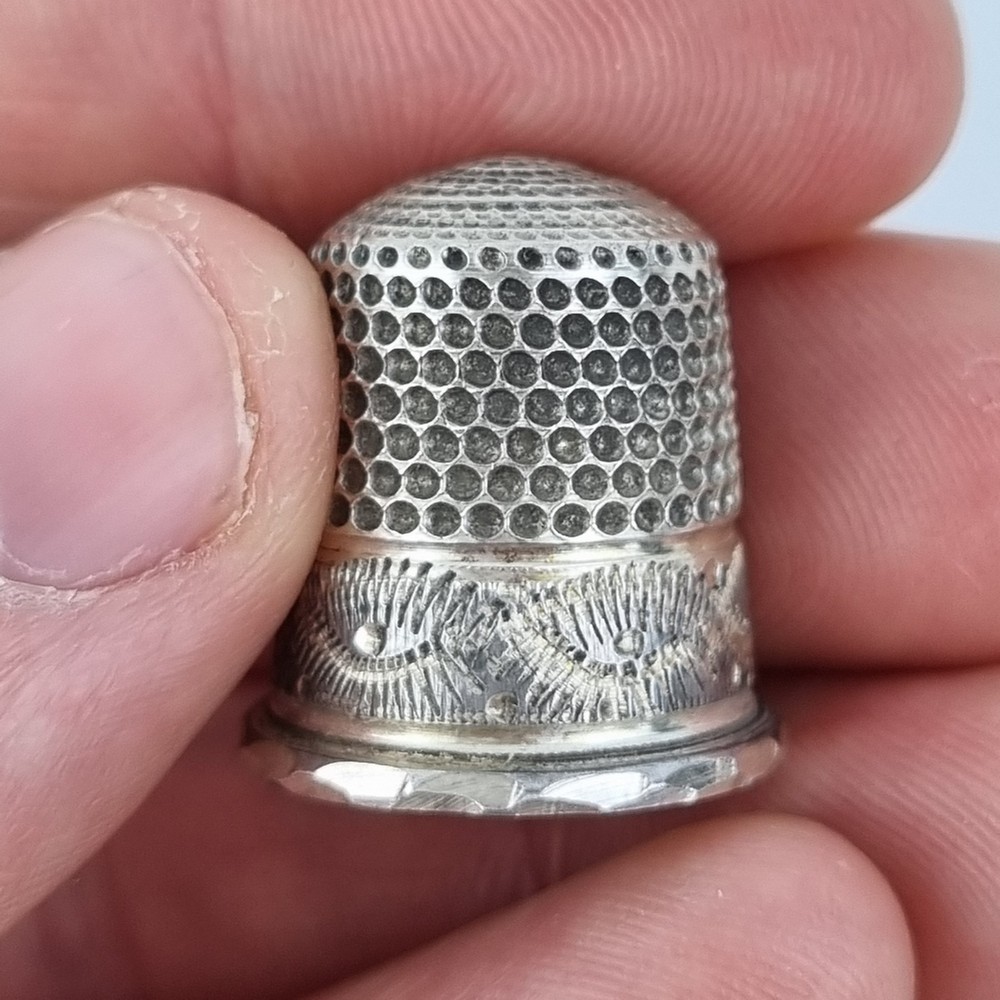 Vintage Solid Silver Thimble Birmingham 1988 Swann Thimbles