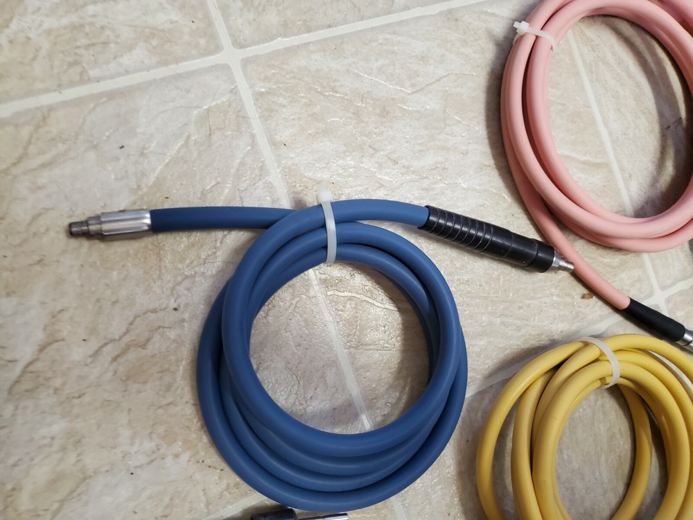 LOT of 11 various Endoscopy Light Source Fiber Optic Cables multiple plug types
