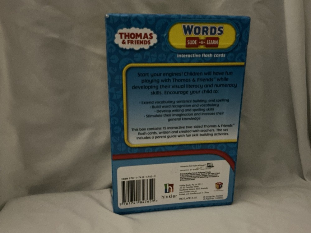Thomas & Friends Words Slide & Learn Interactive Cards-two sided Flash Cards