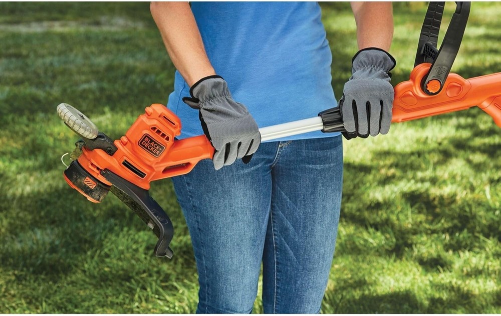BLACK+DECKER Weed Wacker with Auto Feed,14-Inch 2 in 1 String Trimmer Lawn Edger