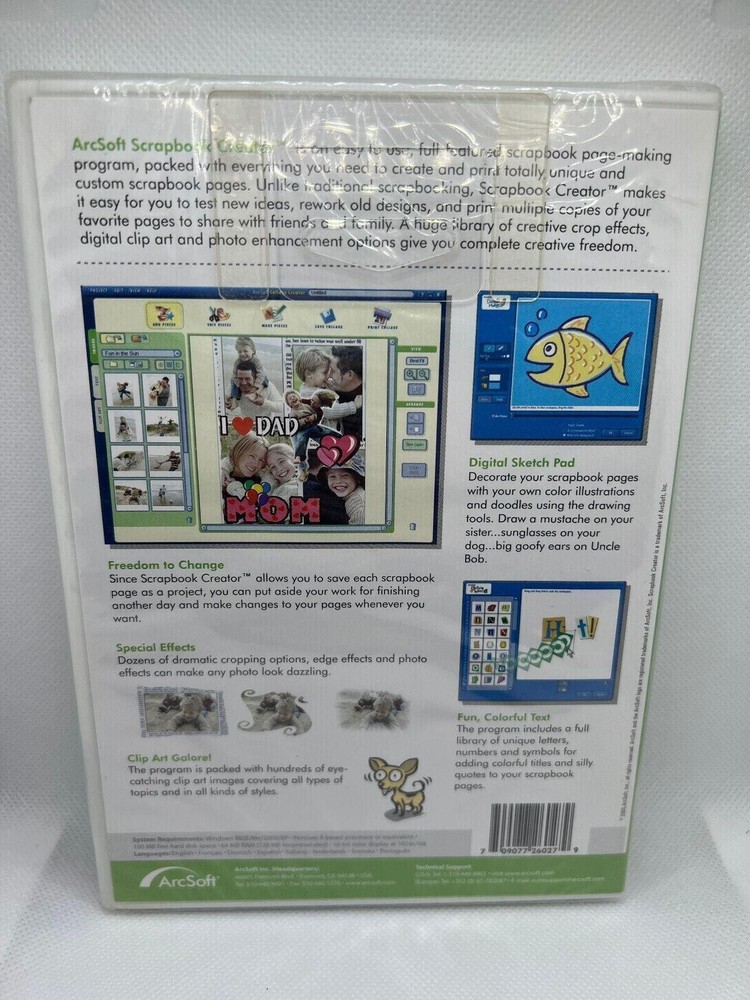 ArcSoft Scrapbook Creator Great Looking Scrapbook Pages PC Software