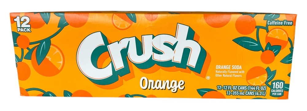 Crush Caffeine Free Orange Soda 12 pack
