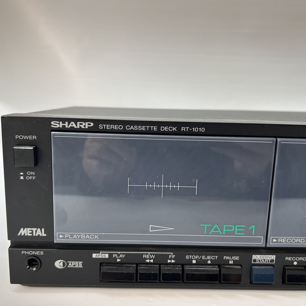 Sharp RT-1010 Stereo Cassette Deck Black Parts & Repair Please Read Description