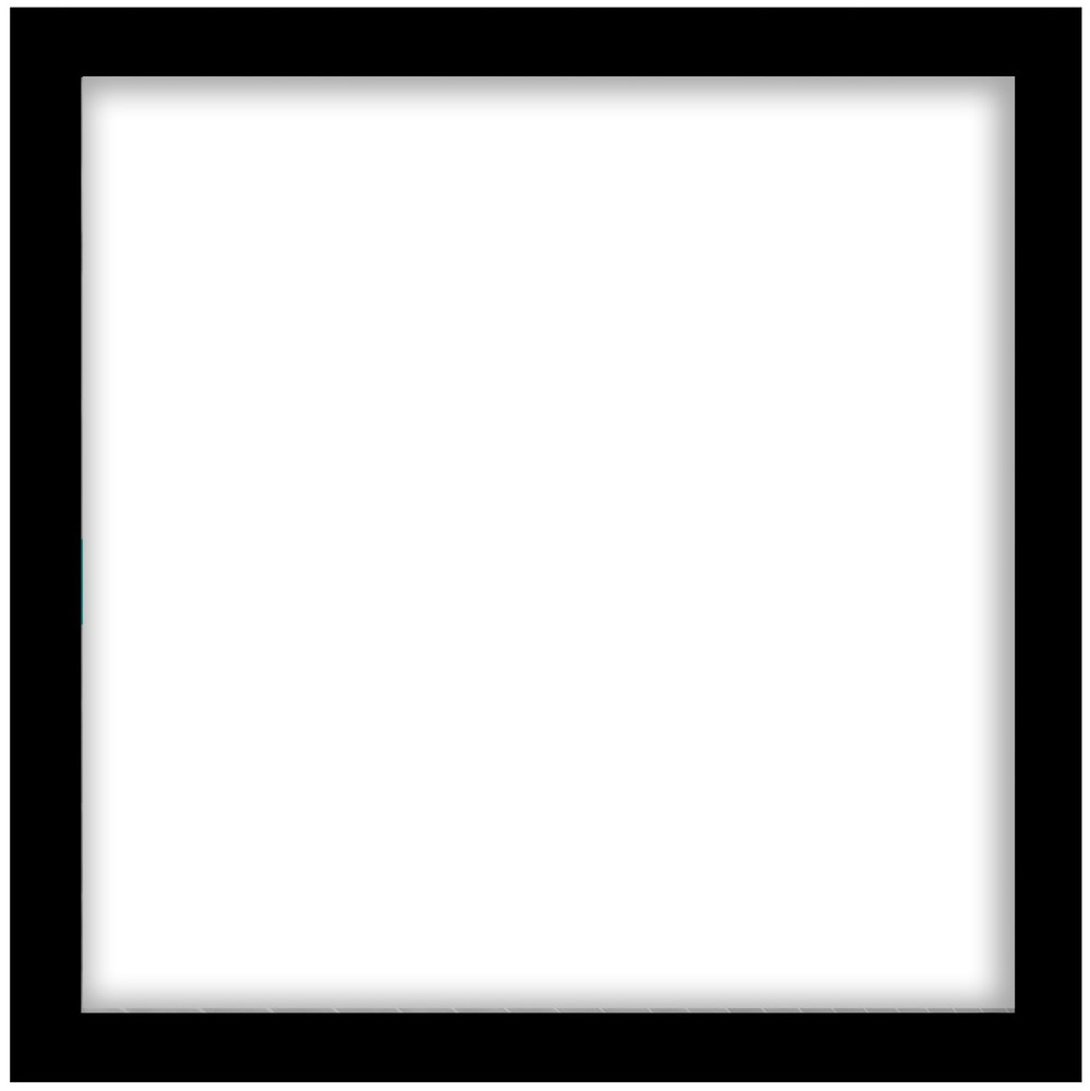 Square Photo Frame 5x5, Thin Border, Hanging Hardware Included, Black