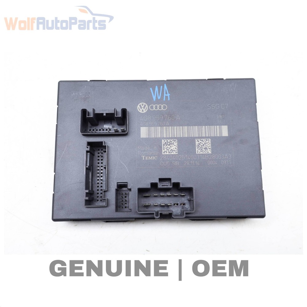 2013-2018 AUDI S7 - Front LEFT SEAT / Backrest Adjustment Control Module