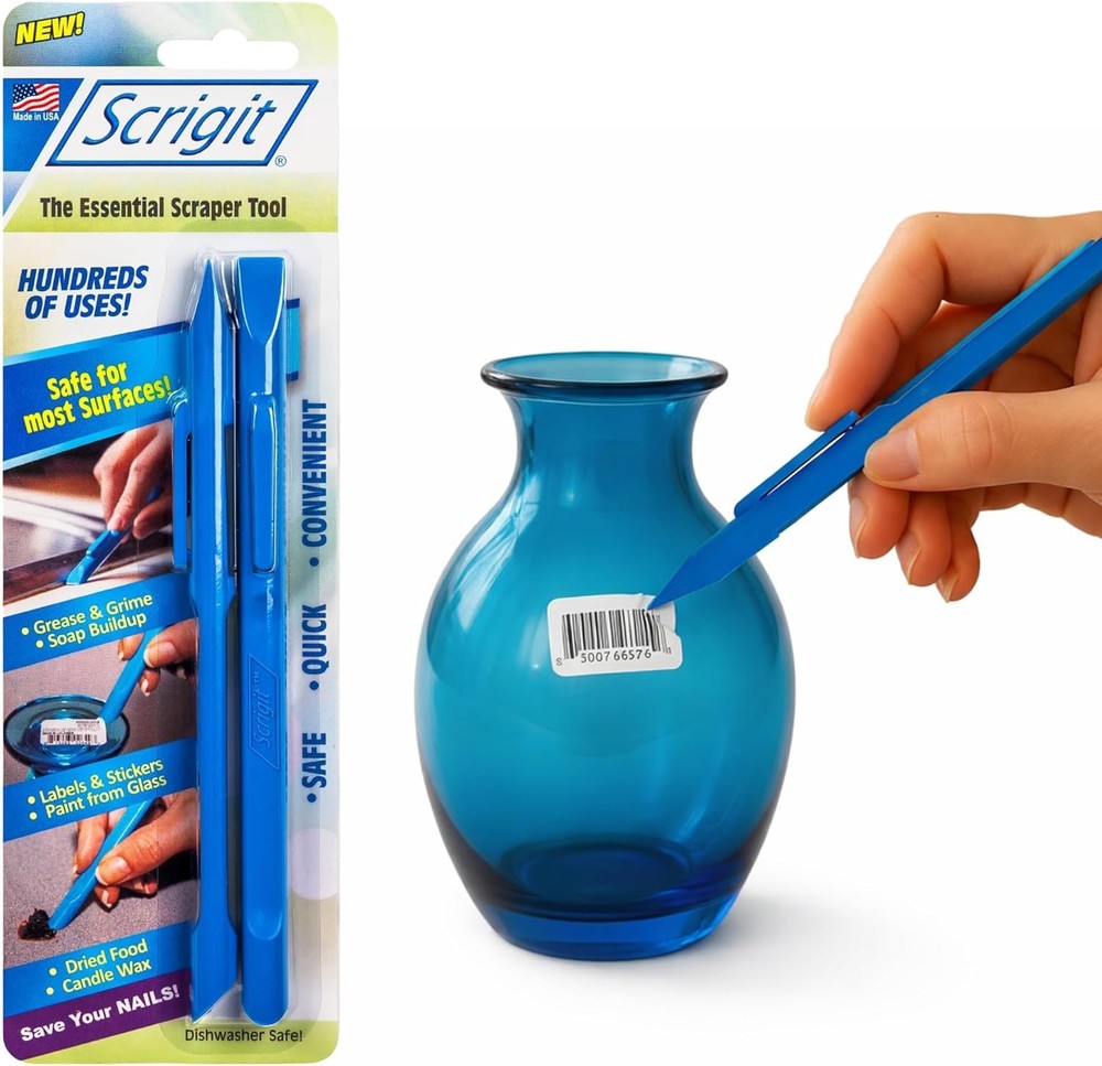 Scrigit Scraper No-Scratch Plastic Scraper Tool, 2 Pack - The Handy Multi-Use Sc