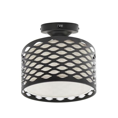 8-1/2'' LED RV Pendant Dining Table Honeycomb - Patterned Drum Ceiling Light