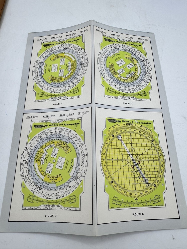 Warner Slide Graphic Computer Flight Computer B1 & Manual Cruising Ruler More