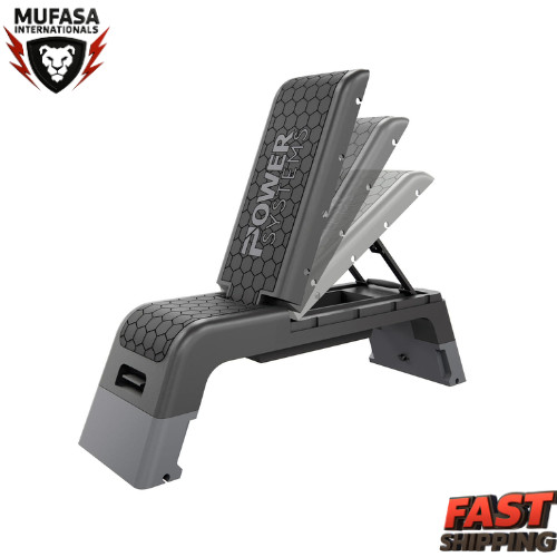 Power Systems Step Bench Aerobic Platform Adjustable Plyo Box Gym Deck