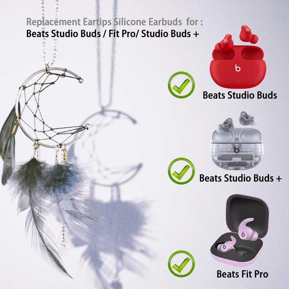 SENLIXIN Replacement Eartips for Beats Studio Buds/Fit large, black