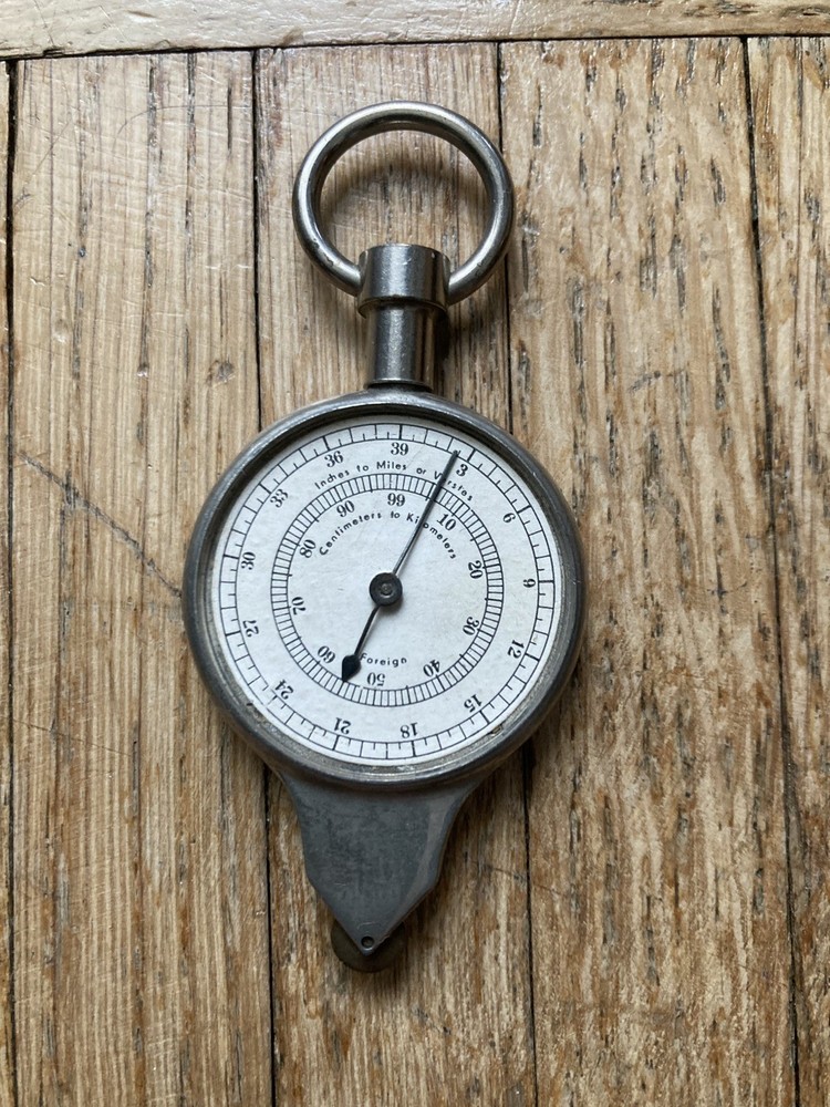 Vintage Combined Map Distance Reader