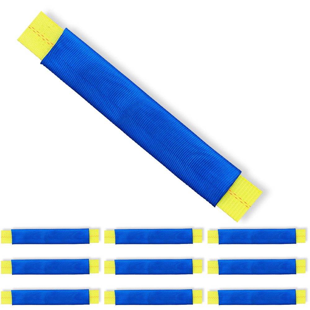 10 Pack 24" Sliding Sleeve Webbing Web Protector for 2" Ratchet Tie Down Strap
