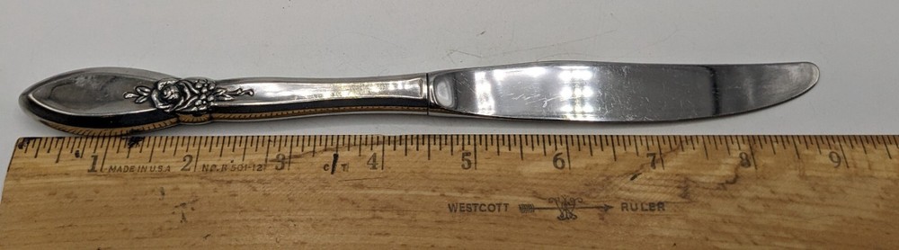 3 Oneida Community SPRING ROSE 9" Dinner Knife Knives Stainless Flatware