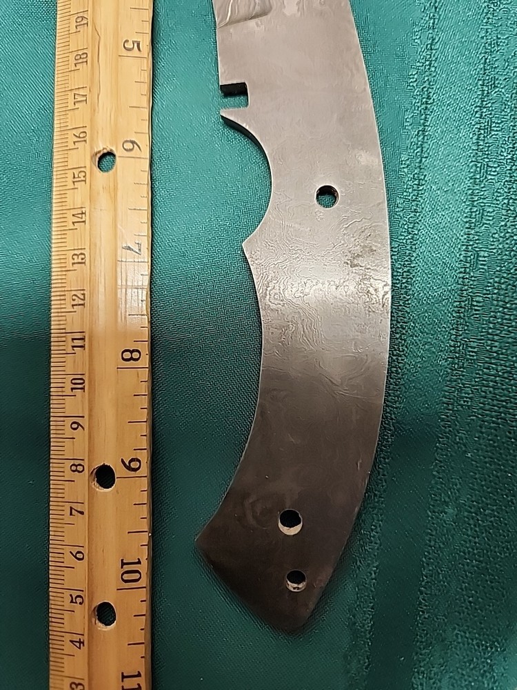 Damascus Steel Blank Blade Guthook