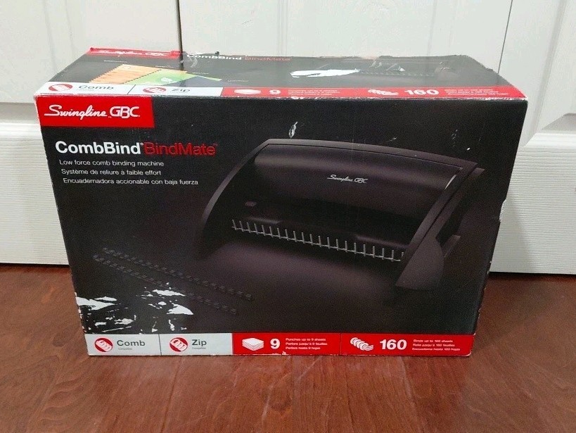 Swingline GBC CombBind BindMate Binding Machine New Open Box