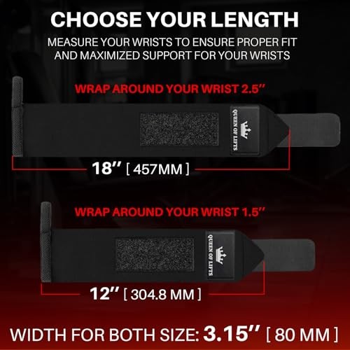 Weightlifting 18" & 12" Wrist Wraps with Thumb Loop – Black 18" – Beast Mode