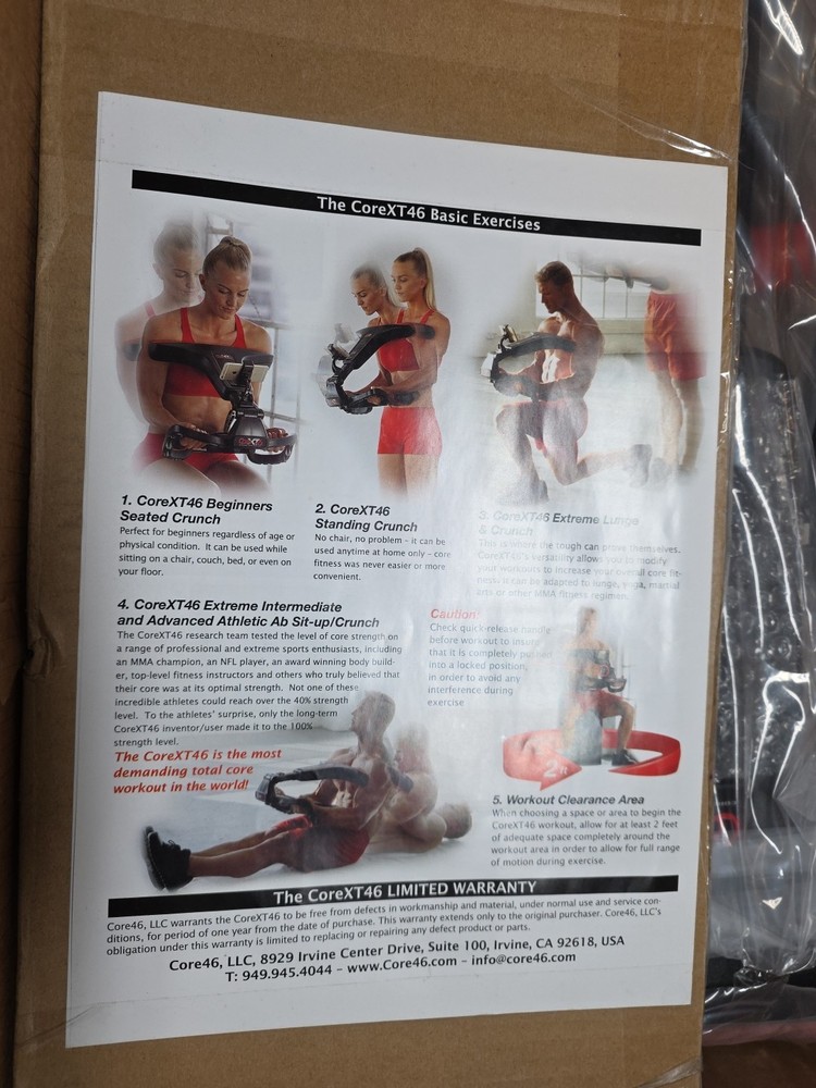 Original CoreXT46 Workout Ab Machine Core Strong Upper Power Resistance Stack