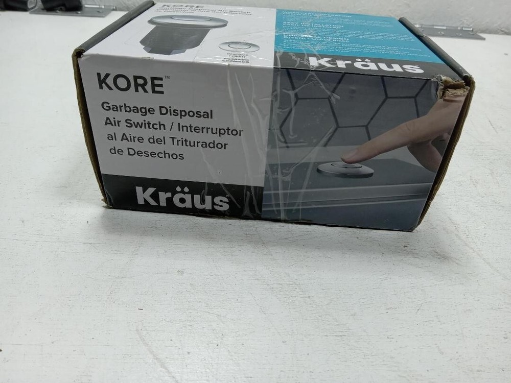 Kraus Garbage Disposal Air Switch Kit with Flat-Top Push Button