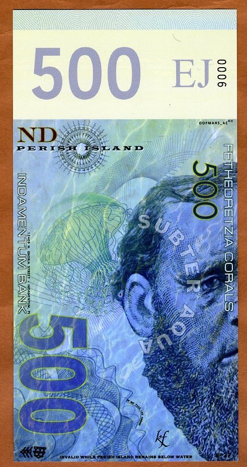 Perish Island, 500 Corals, 2015, Private Issue UNC POLYMER