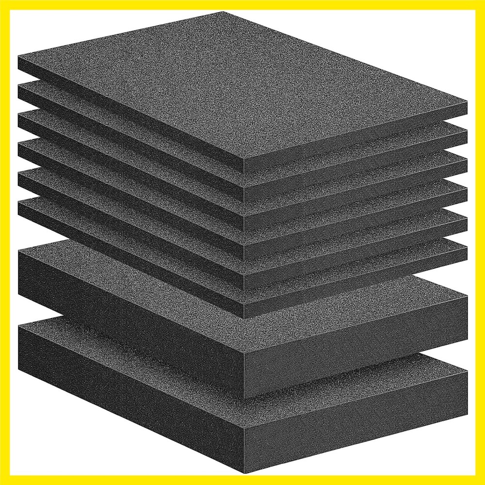 8 Pcs Polyurethane Foam Sheets- 2 Sizes Cuttable Foam Inserts for Cases- Pack...