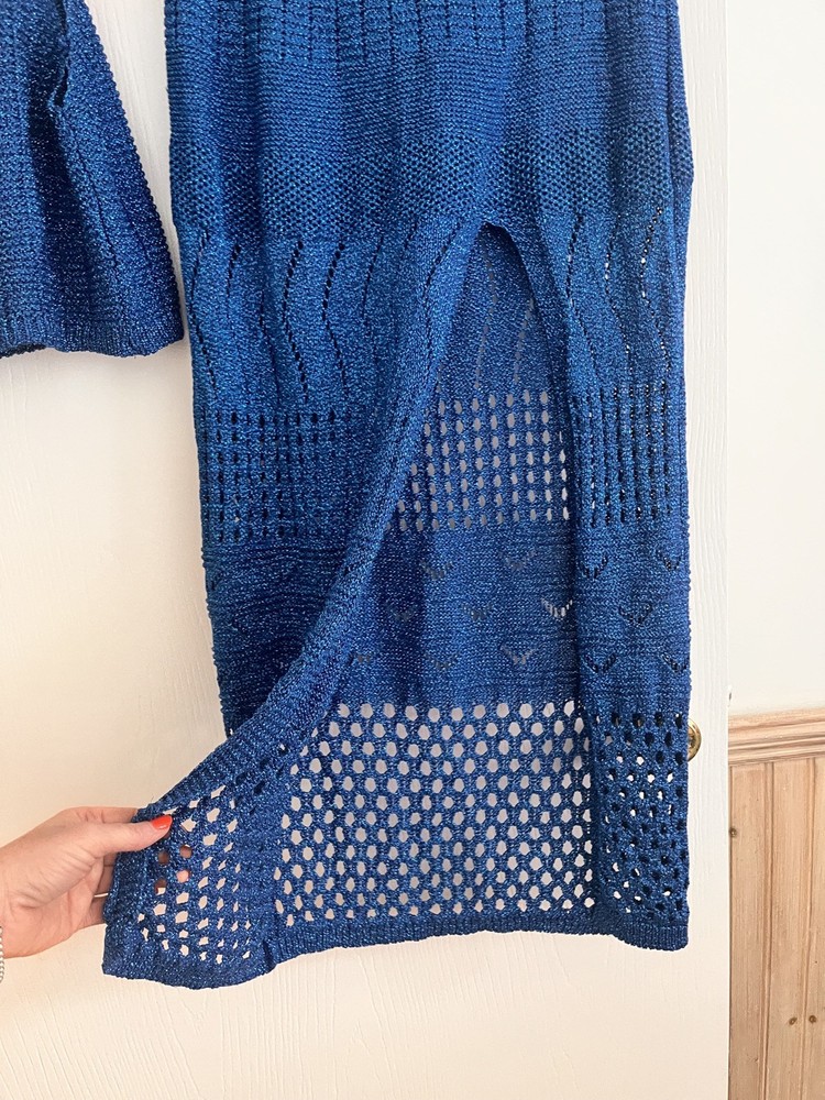 Blue crochet glitter coord will fit size 6-8