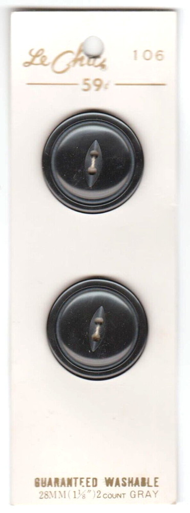 Le Chic Buttons #106 Gray Size 28mm (1 1/8")